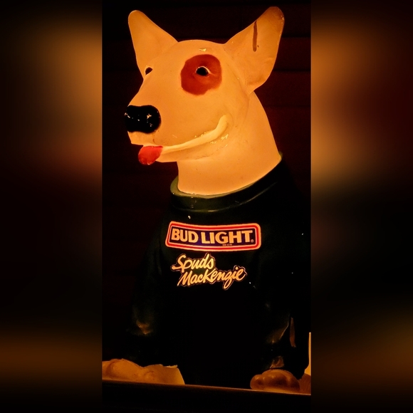 Rare Vintage 1987 Spuds MacKenzie Bud Bar Light, Blow Mold Anheuser Busch - Picture 8 of 9